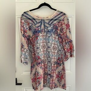 Floral Multicolor Women's Boho Tunic